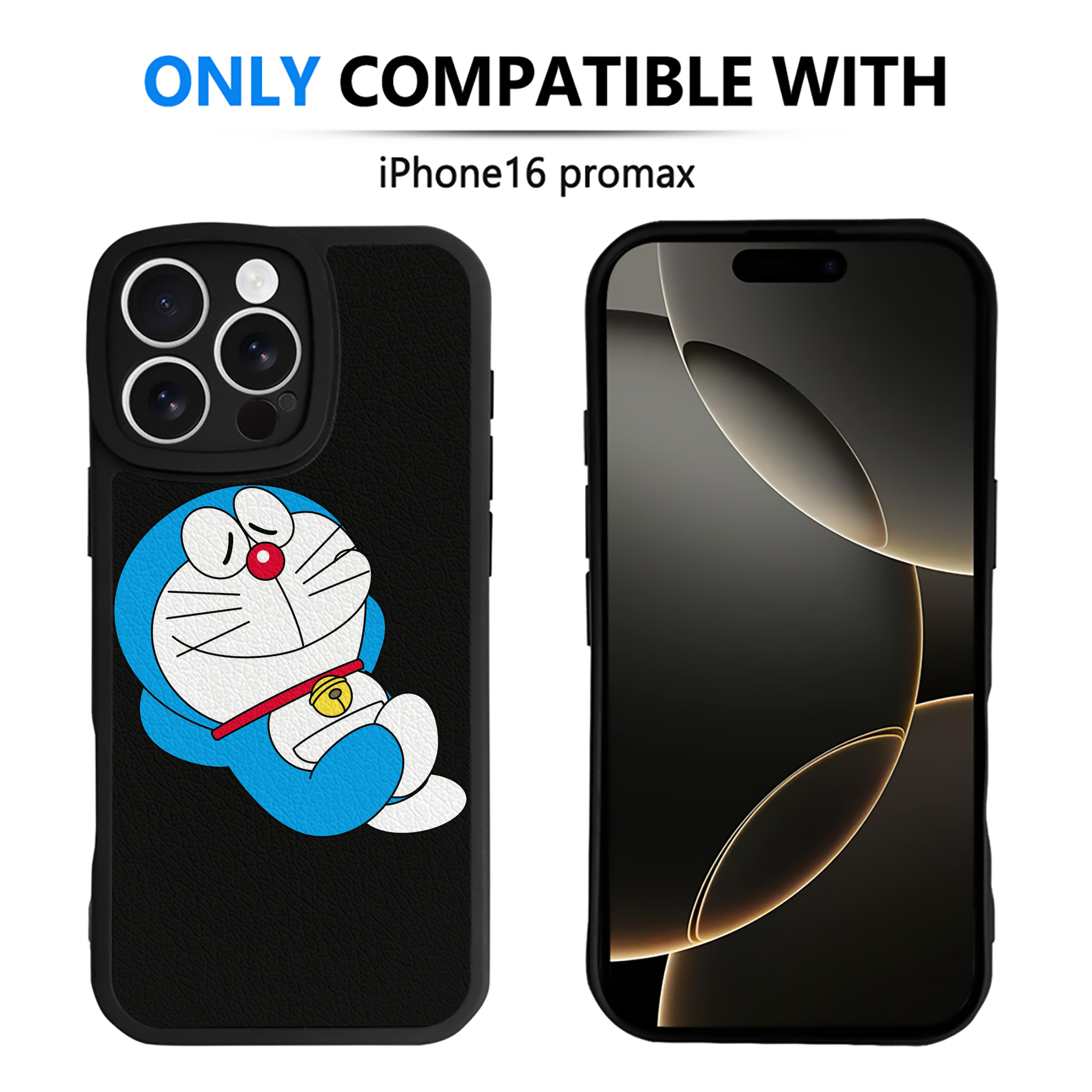 （画像用） ドラえもん Doraemon 【iPhone 16シリーズ対応】シリコンスマホケース（レザー調） 材質：シリコン